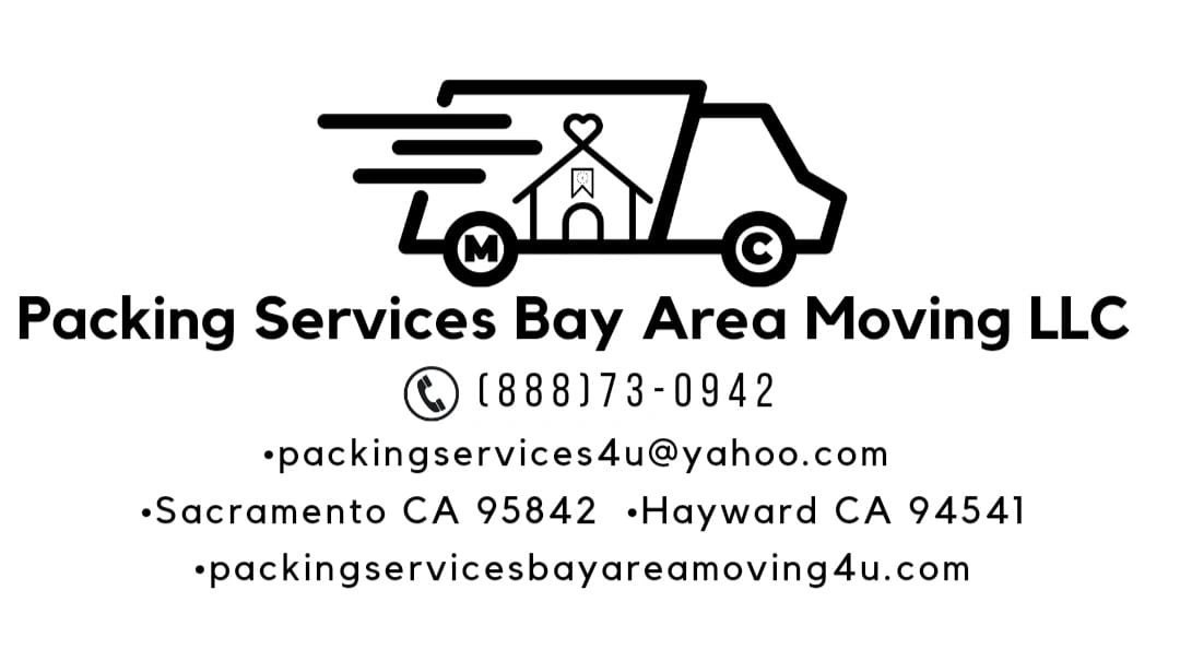 Packing Services Bay Area Moving LLC logo with moving truck and church icon